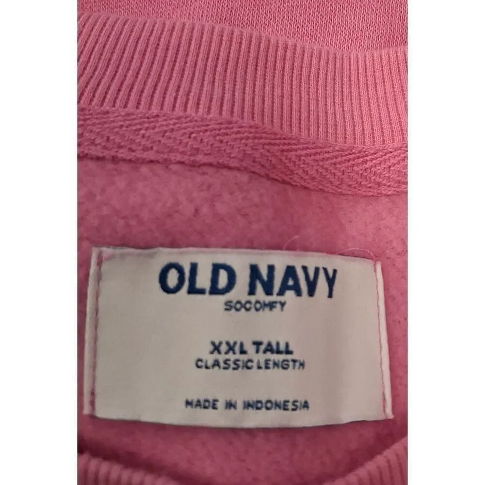 Old Navy womens 2xl Tall Pullover Sweatshirt pink boat neck longsleeve - Picture 7 of 9